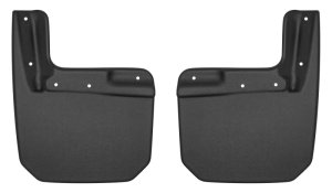 Jeep Wrangler JLU Mud Guards - Front - Husky Liners - Custom-Molded, Paintable Matte Finish - Black - `18-`24